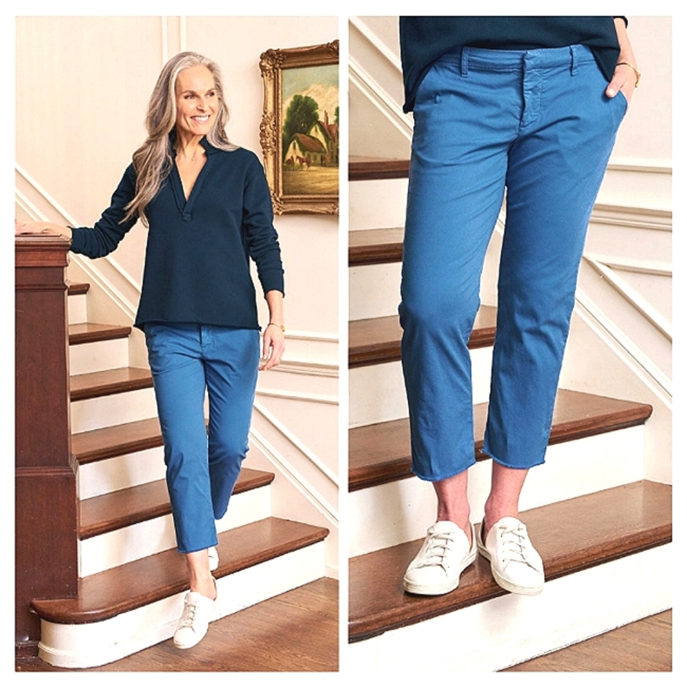 Frank & Eileen Blue Cropped Pants